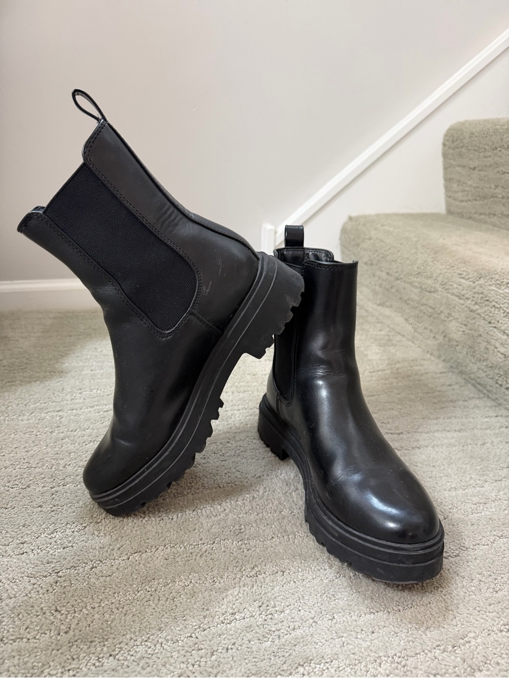 Target Black Platform Chelsea Boots - Women 8